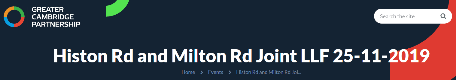 Histon Road Liaison Meeting 251119