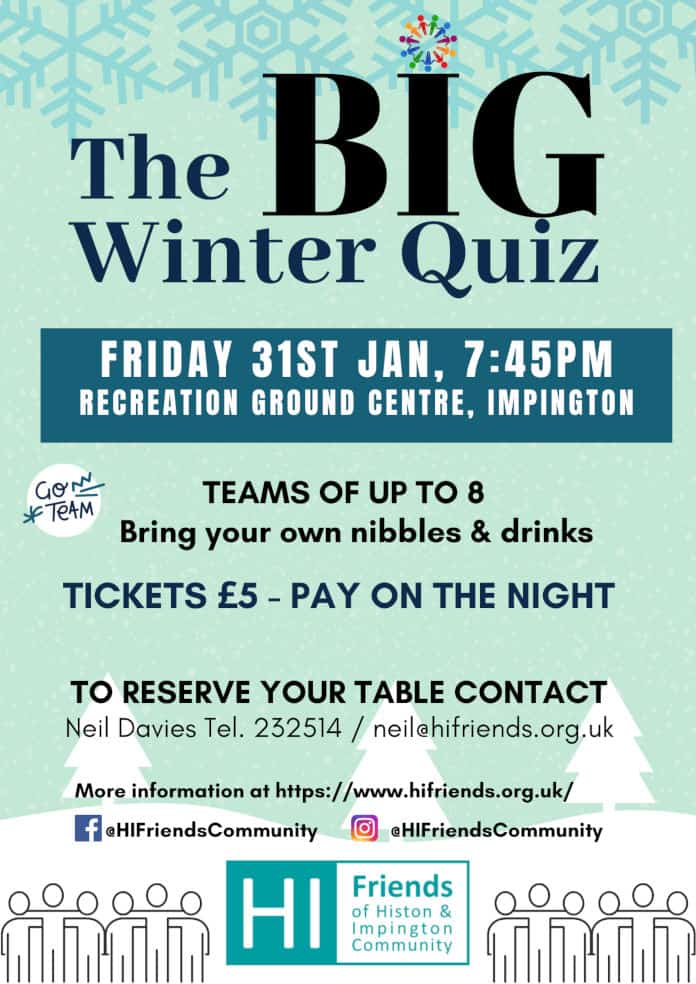 The Big Winter Quiz advertising poster