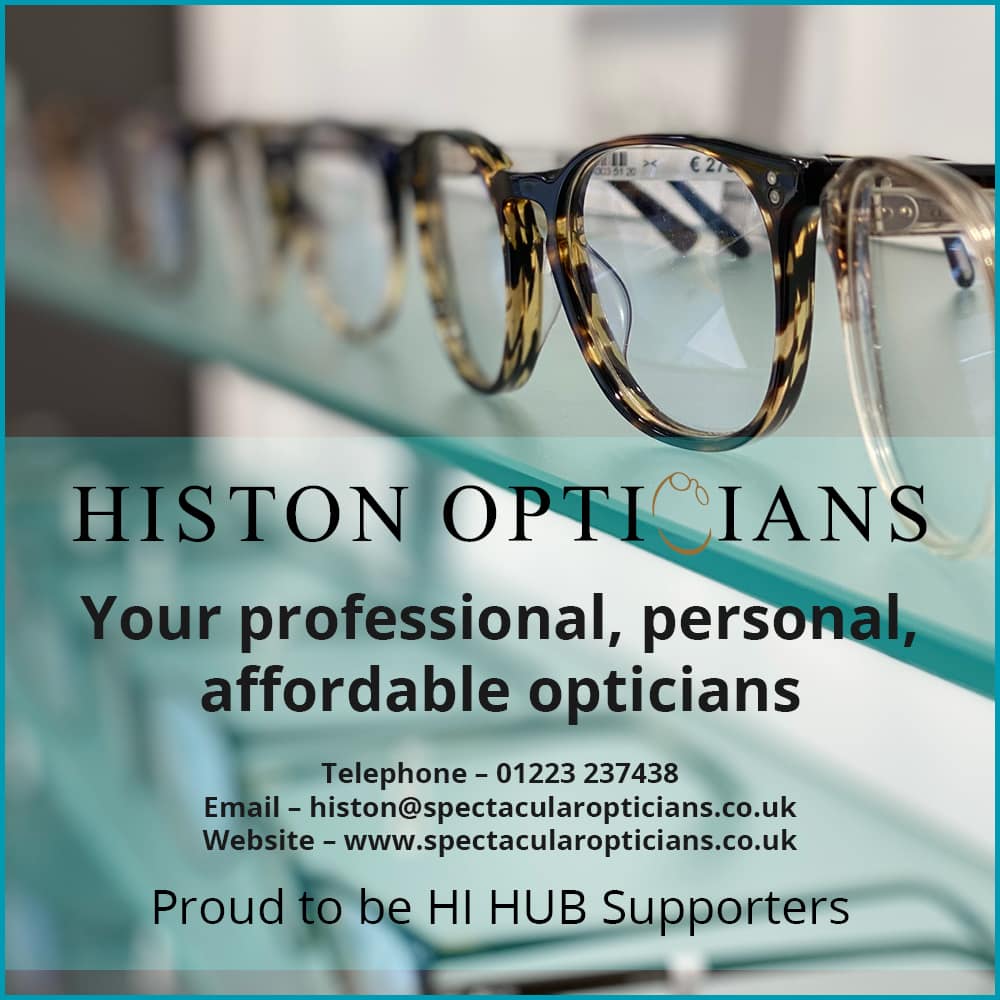 Histon Opticians Display Ad 2023
