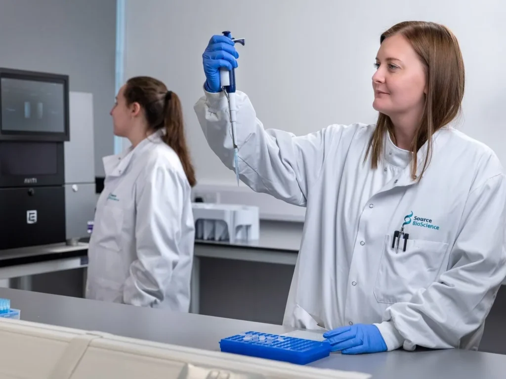 Source Bioscience lab workers